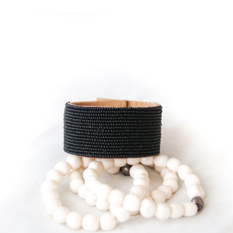 RoHo Fair Trade Black Amani Leather Bracelet